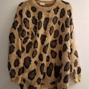 Leopard Eyelash Sweater | NWOT